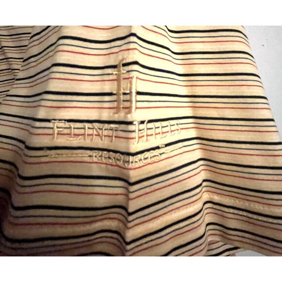 Fairway & Greene Flint Hills Resources Yellow Striped Mens Golf Polo Large - Picture 9 of 13
